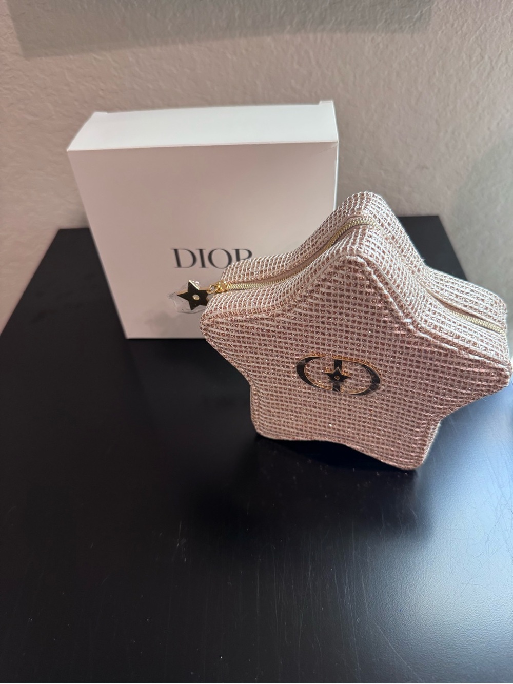 Christian Dior Original Gold Star Vanity Pouch 2025 Holiday Limited Edition. NIB